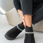Śniegowce z elastyczną cholewką na platformie Czarne – Tarissa 2