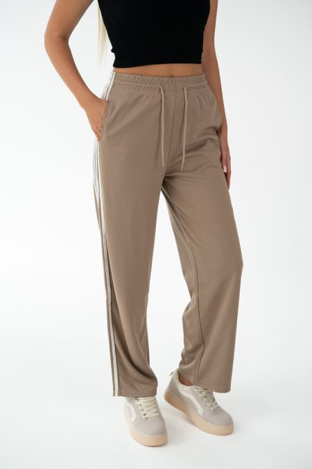 Spodnie dresowe damskie oversize Beżowy – Strivelle 1