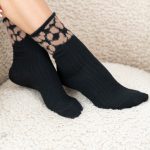 Skarpety ozdobne w panterkę Czarny – Felivra 2