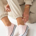Trampki casualowe damskie Pudrowe – Casoria 3