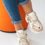 Modne sneakersy damskie Złoty camel – Carmira 4