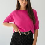 Sweter damski z wiskozy Fuksjowy – Visoria 1