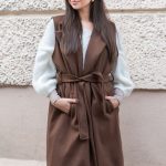 Kamizelka płaszczowa Czekoladowy – Vestynne 3