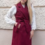 Kamizelka płaszczowa Bordowy – Vestynne 1