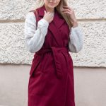 Kamizelka płaszczowa Bordowy – Vestynne 3