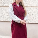 Kamizelka płaszczowa Bordowy – Vestynne 2