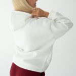 Rozpinana bluza z kapturem basic Biały – Lynorra 4