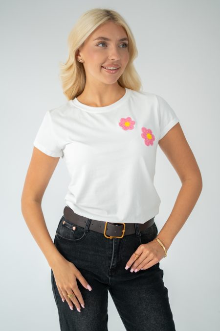 T-shirt damski z kwiatami – Florisse 1