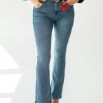 Jeansy damskie dzwony heart shape – Cordivra 1