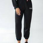 Komplet damski mini hoodie i jogger Czarny – Minvessa 3