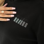 Komplet damski mini hoodie i jogger Czarny – Minvessa 4