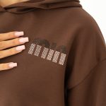 Komplet damski mini hoodie i jogger Czekoladowy – Minvessa 4