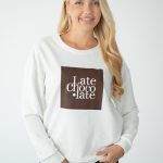 Bluza z nadrukiem Late Chocolate Biały – Serynne 4