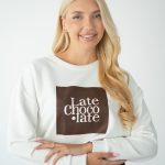 Bluza z nadrukiem Late Chocolate Biały – Serynne 3