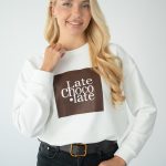 Bluza z nadrukiem Late Chocolate Biały – Serynne 2