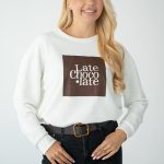 Bluza z nadrukiem Late Chocolate Biały – Serynne 1