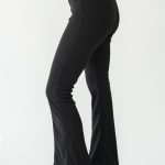 Legginsy damskie dzwony z guzikami eleganckie Czarny – Rivynne 3