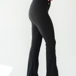Legginsy damskie dzwony z guzikami eleganckie Czarny – Rivynne 2