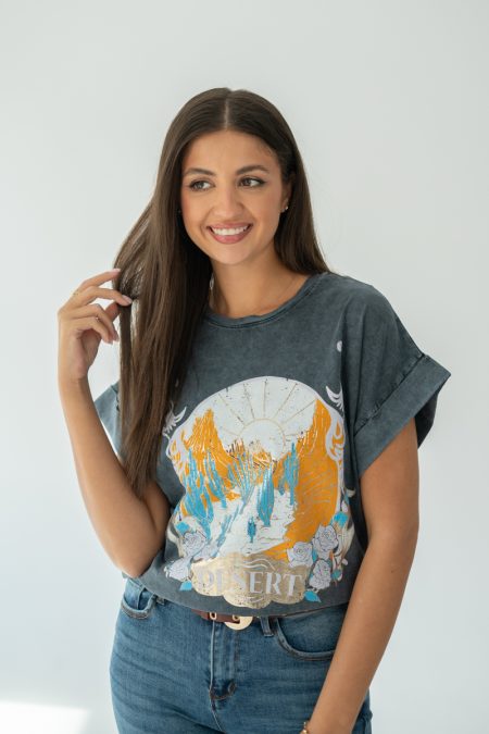 T-shirt Desert Grafitowy – Sahivra 1