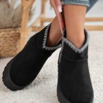 Śniegowce w stylu UGG kolor fango na kartonie SAND - Czarny 4