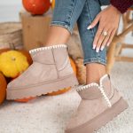 Śniegowce w stylu UGG kolor fango na kartonie SAND - Fango 1