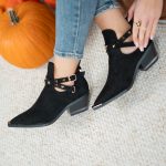 Botki na obcasie w szpic Czarny – Arlorya 3