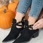 Botki na obcasie w szpic Czarny – Arlorya 1