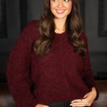 Sweter moherowy oversize Bordowy – Moirenne 1