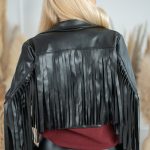 Ramoneska damska z frędzlami Czarny – Trevianne 6