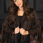 Ramoneska damska z frędzlami Czekoladowy – Zavriona 1