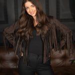 Ramoneska damska z frędzlami Czekoladowy – Zavriona 4