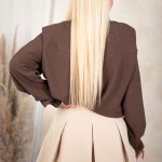 Spódnico spodenki z zakladkami Beżowy – Avoryss 4