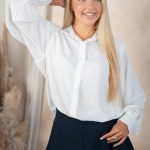 Koszula z poduszkami na ramionach Biały – Tiviora 2