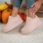 Sneakersy na wysokiej platformie Pudrowy – Rosavine 3