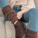 Getry ocieplacze na nogi Czekoladowy - Orlinne 4