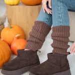 Ocieplane śniegowce z podwyższoną podeszwą Czekoladowy – Frolyssa 1