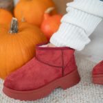 Ocieplane śniegowce z podwyższoną podeszwą Bordowy – Frolyssa 3