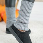 Niskie buty wsuwane z barankiem Czarny – Lumirra 1