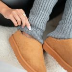 Niskie buty wsuwane z barankiem Camelowy – Lumirra 3