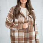 Koszula w kratę damska flanelowa Brązowy – Plaivora 2