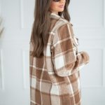 Koszula w kratę damska flanelowa Brązowy – Plaivora 4