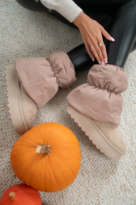 Śniegowce ocieplane na platformie z elastyczną kostką Fango – Snolira 2