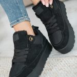 Sneakersy zimowe na grubej podeszwie Czarny – Tarynne 1