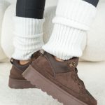 Sneakersy zimowe na grubej podeszwie Czekoladowe – Tarynne 4