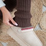 Śniegowce na platformie z paskiem boho Beżowy – Bohravine 3