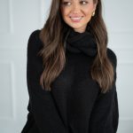 Sweter z kapturem damski Czarny – Lunivra 3