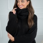 Sweter z kapturem damski Czarny – Lunivra 4