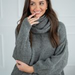 Sweter z kapturem damski Szary – Lunivra 1