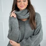 Sweter z kapturem damski Szary – Lunivra 3