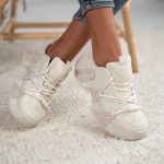 Stylowe sneakersy damskie Beżowy – Shavira 1